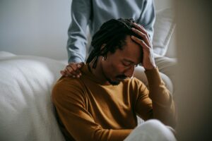 grieving man